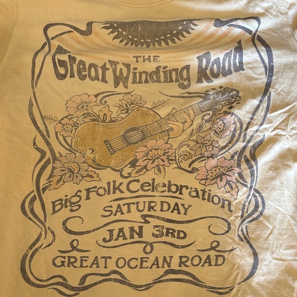 Spell Great Winding Road Graphic Yellow Tee - Picture 5 of 9